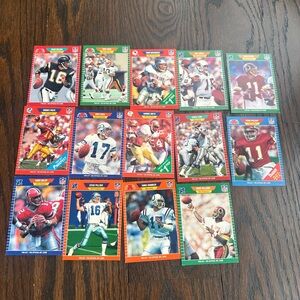 Collection of NFL Pro Set football trading cards